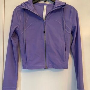 Lululemon Purple Cropped Hoodie (mesh-like) - Size 2